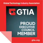 GTIA logo with text 'Proud Executive Council Member' on a red background