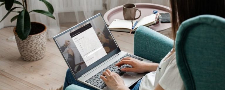 Using a laptop